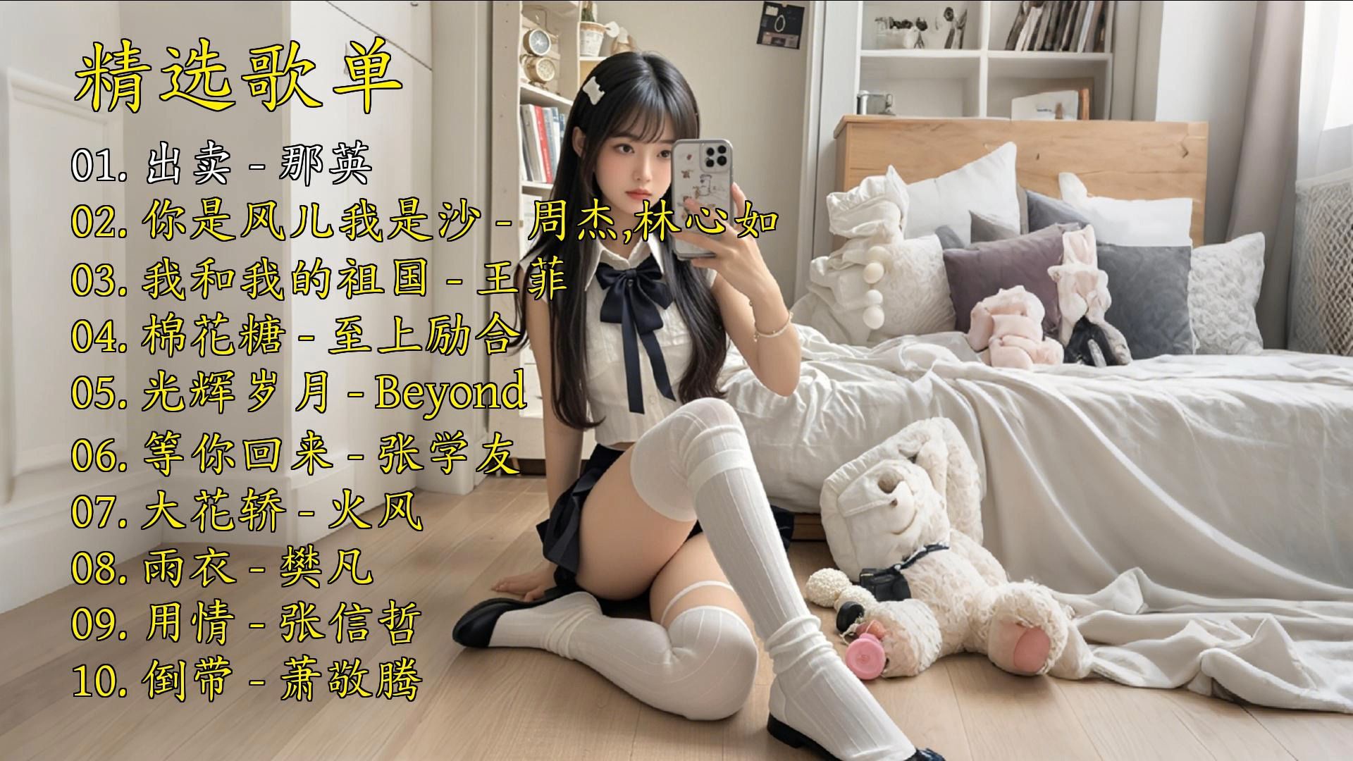 精选歌曲《出卖》《你是风儿我是沙》《我和我的祖国》《棉花糖》《光辉岁月》《等你回来》《大花轿》《雨衣》《用情》《倒带》-1.jpg